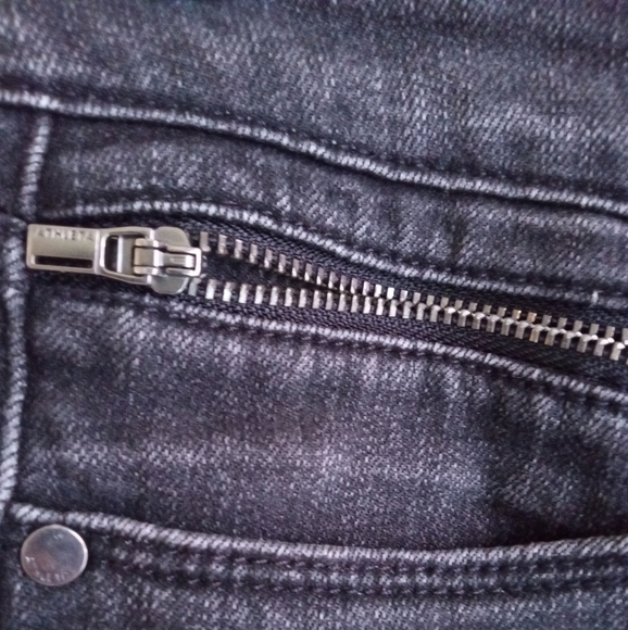 Athleta black ultra skinny high rise jeans with ankle zippers women's size 4 - Picture 5 of 10